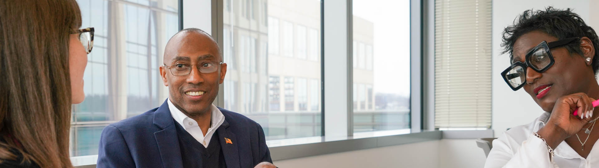 Photo of top of building with IDA logo visible