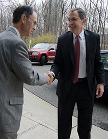James P. Woolsey, President, Defense Acquisition University (shown with Dr. Chu, President, IDA)